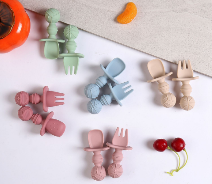 non-toxic silicone baby feeding set